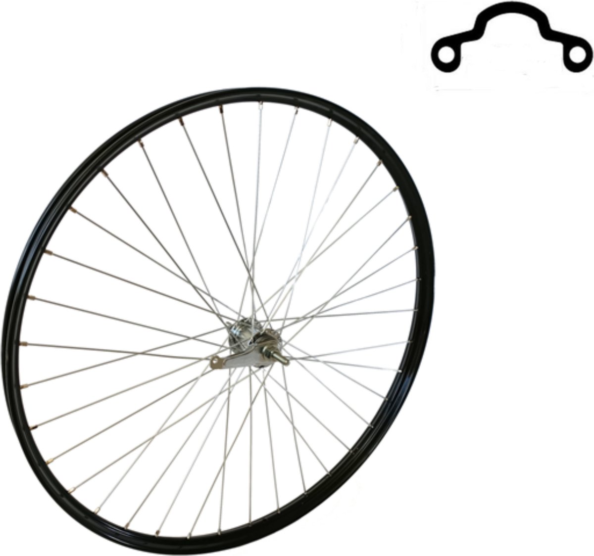 TOM Achterwiel 28 Inch Terugtraprem Staal 36g - Zwart