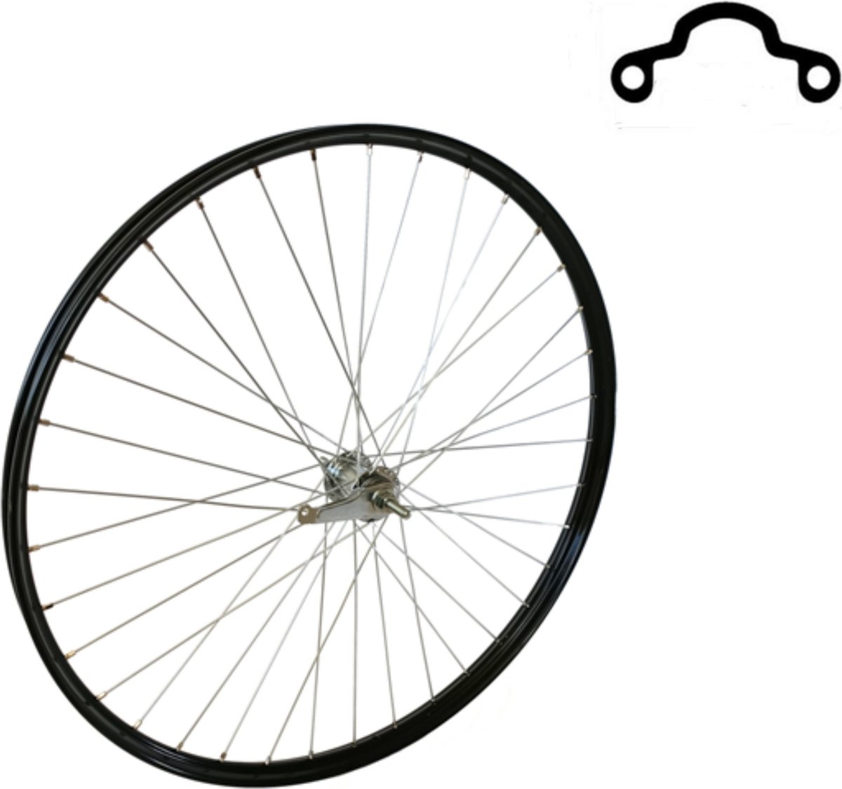 TOM Achterwiel 28 Inch Terugtraprem Staal 36g - Zwart