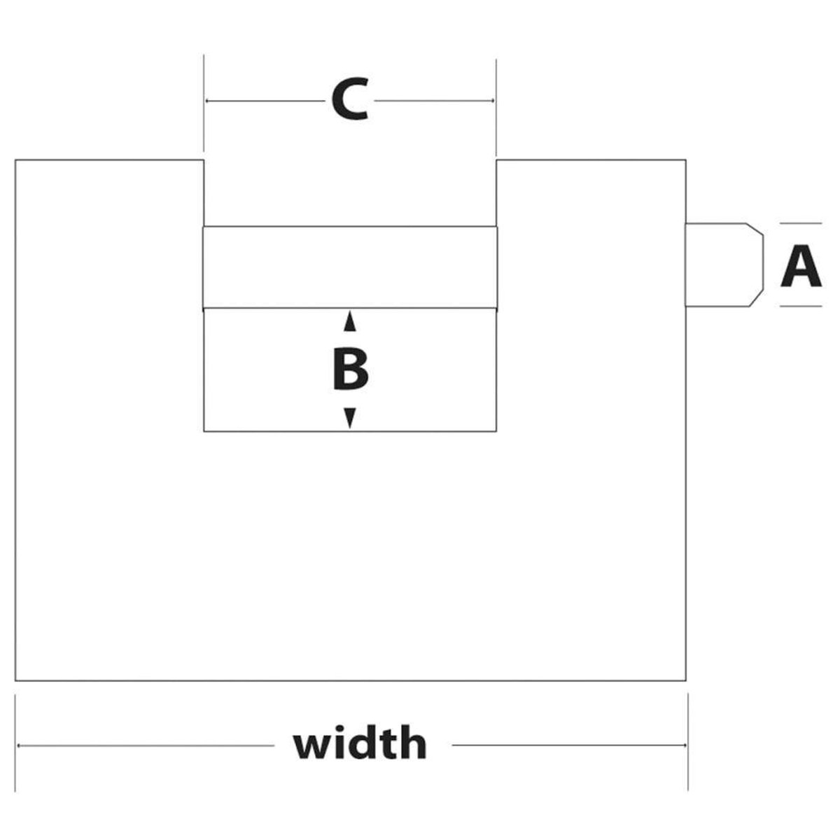 Hangslot Gepantserd Gehard Staal 90 Mm 690eurd