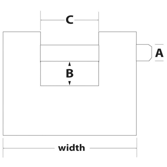 Hangslot Gepantserd Gehard Staal 90 Mm 690eurd