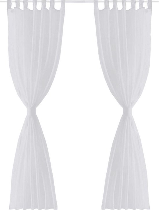 Gordijn 140x175 Cm (2 Stuks) - Wit