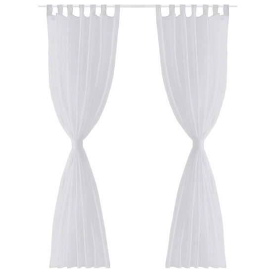 Gordijn 140x175 Cm (2 Stuks) - Wit