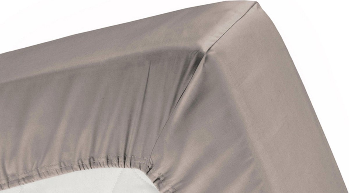 Cinderella Jersey Hoeslaken Taupe-200 X 210/220 Cm - Bruin