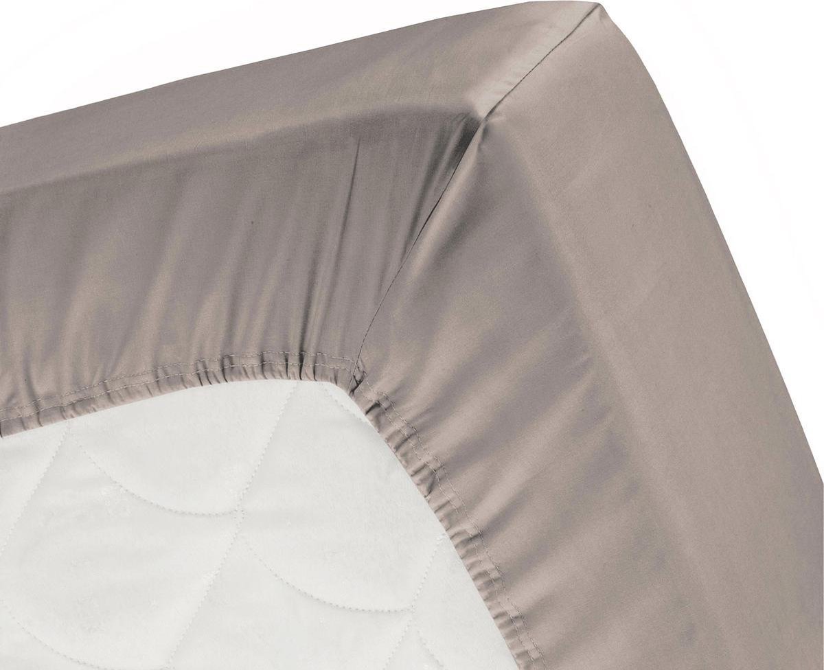 Cinderella Jersey Hoeslaken Taupe-180 X 200 Cm - Bruin