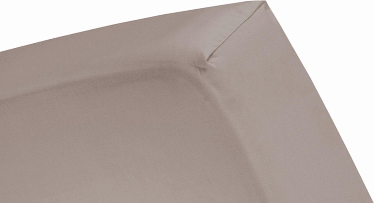 Cinderella Jersey Hoeslaken Taupe-160 X 210/220 Cm - Bruin