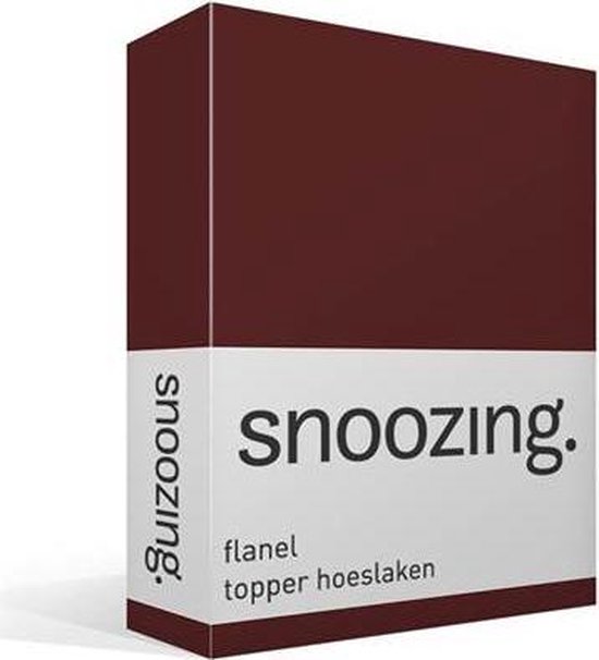 Snoozing - Flanel - Topper - Hoeslaken - 90x220 Cm - - Roze