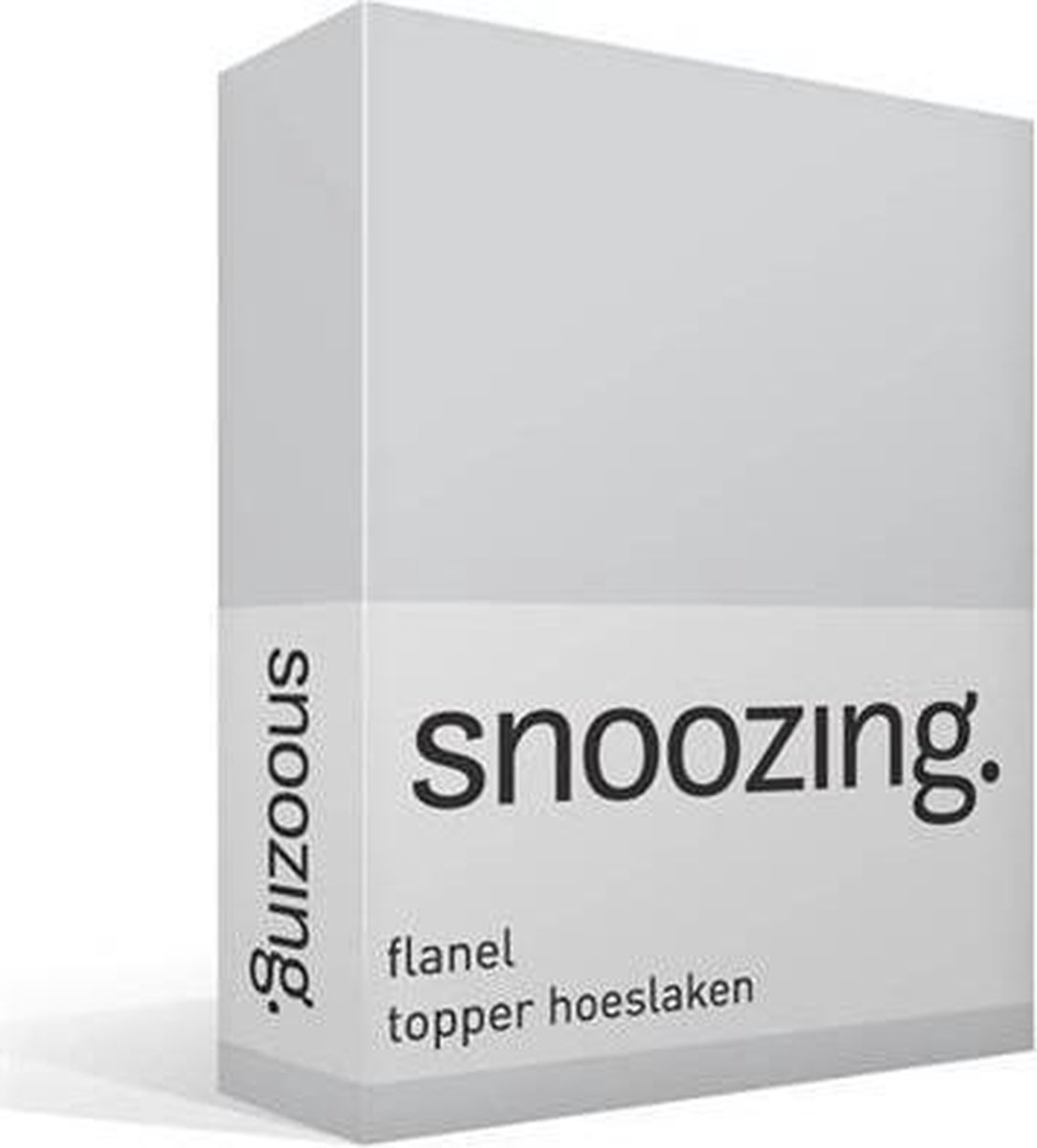 Snoozing - Flanel - Topper - Hoeslaken - 70x200 Cm - - Grijs