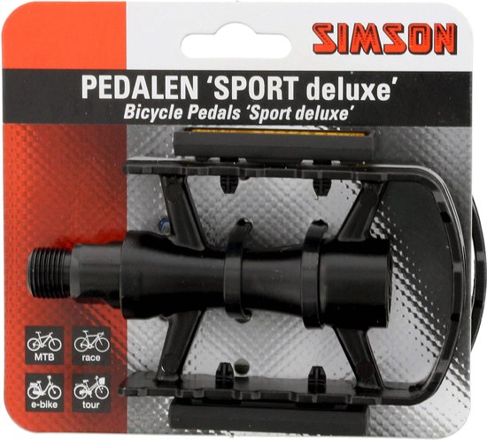 Simson Pedalen Set Sport Deluxe 9/16 Inch - Zwart