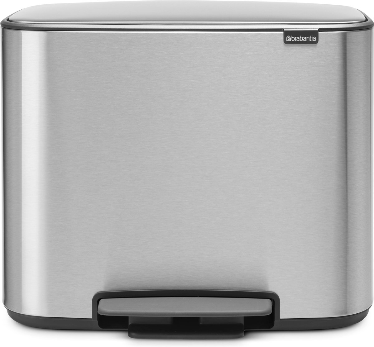 Brabantia Bo Pedaalemmer 3 X 11 Liter Met 3 Kunststof Binnenemmers - Matt Steel Fingerprint Proof - Silver