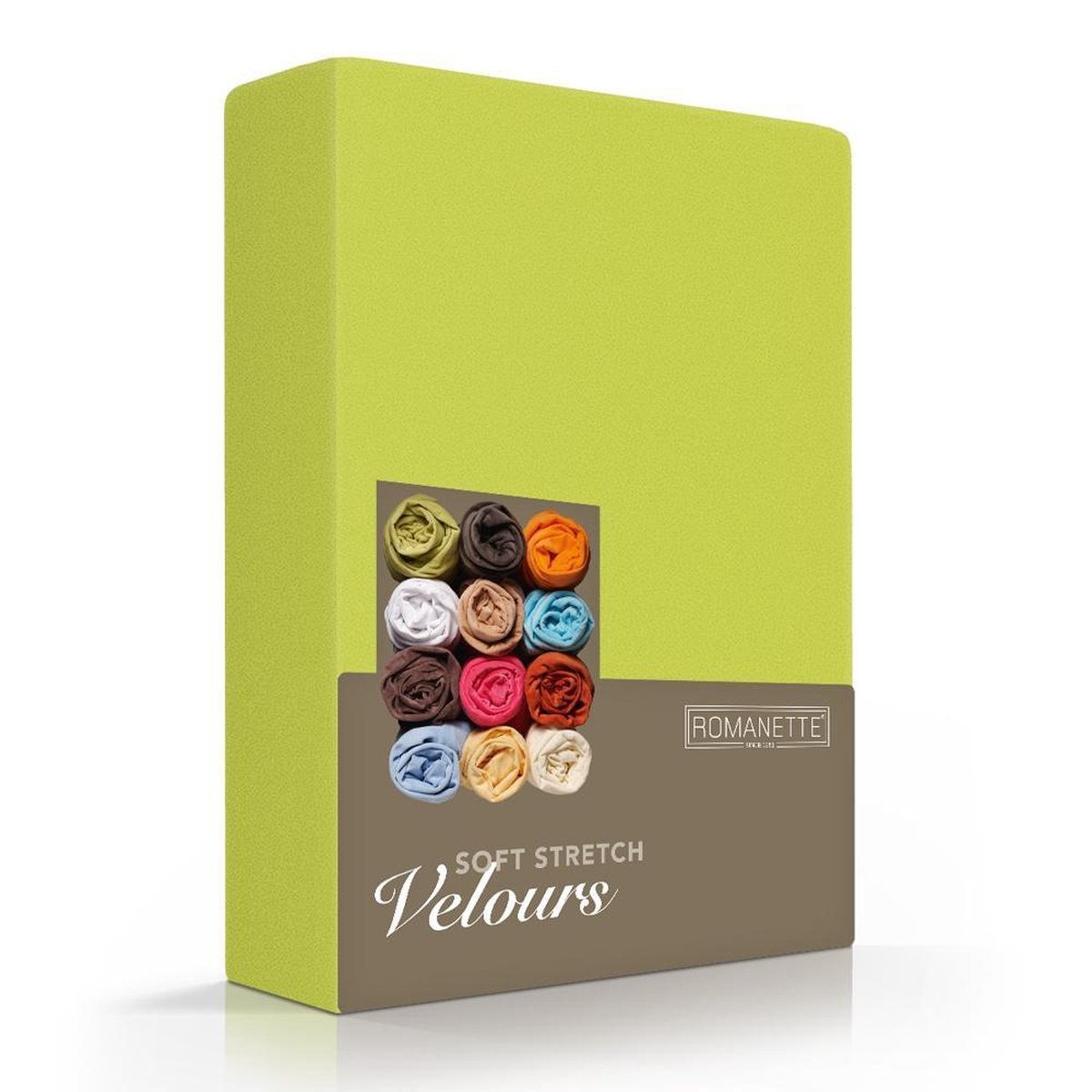 Romanette Hoeslaken Velours-140/150 X 200/210/220 Cm - Groen