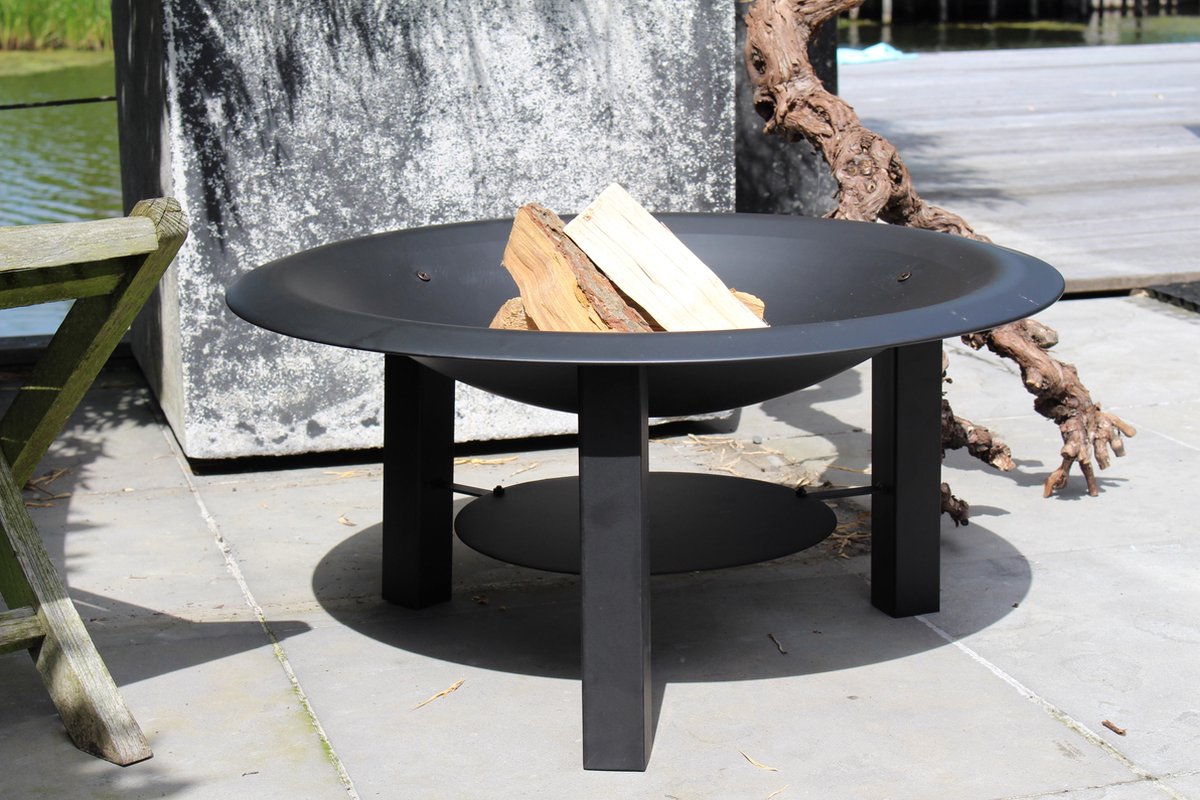 2L Home & Garden 2l Home En Garden Vuurschaal Moderna Ø75x33 Cm - Zwart