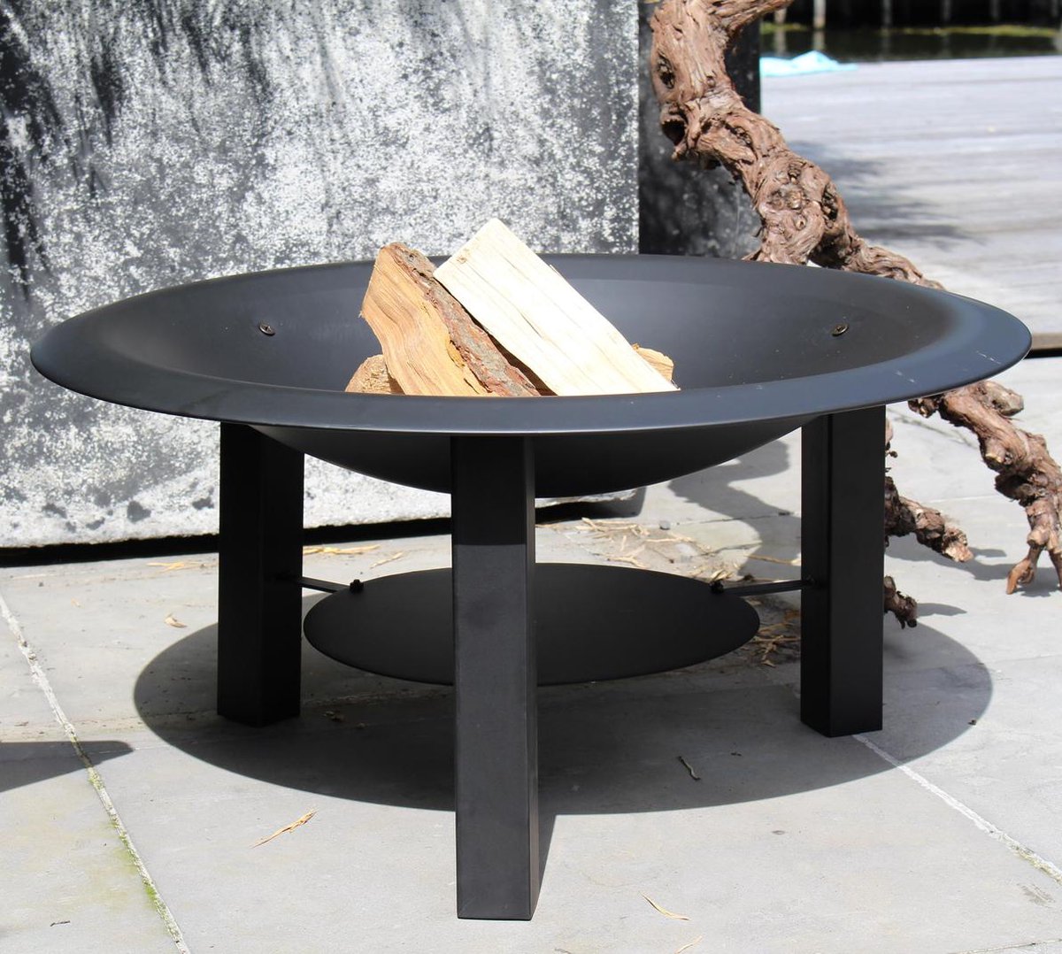 2L Home & Garden 2l Home En Garden Vuurschaal Moderna Ø75x33 Cm - Zwart