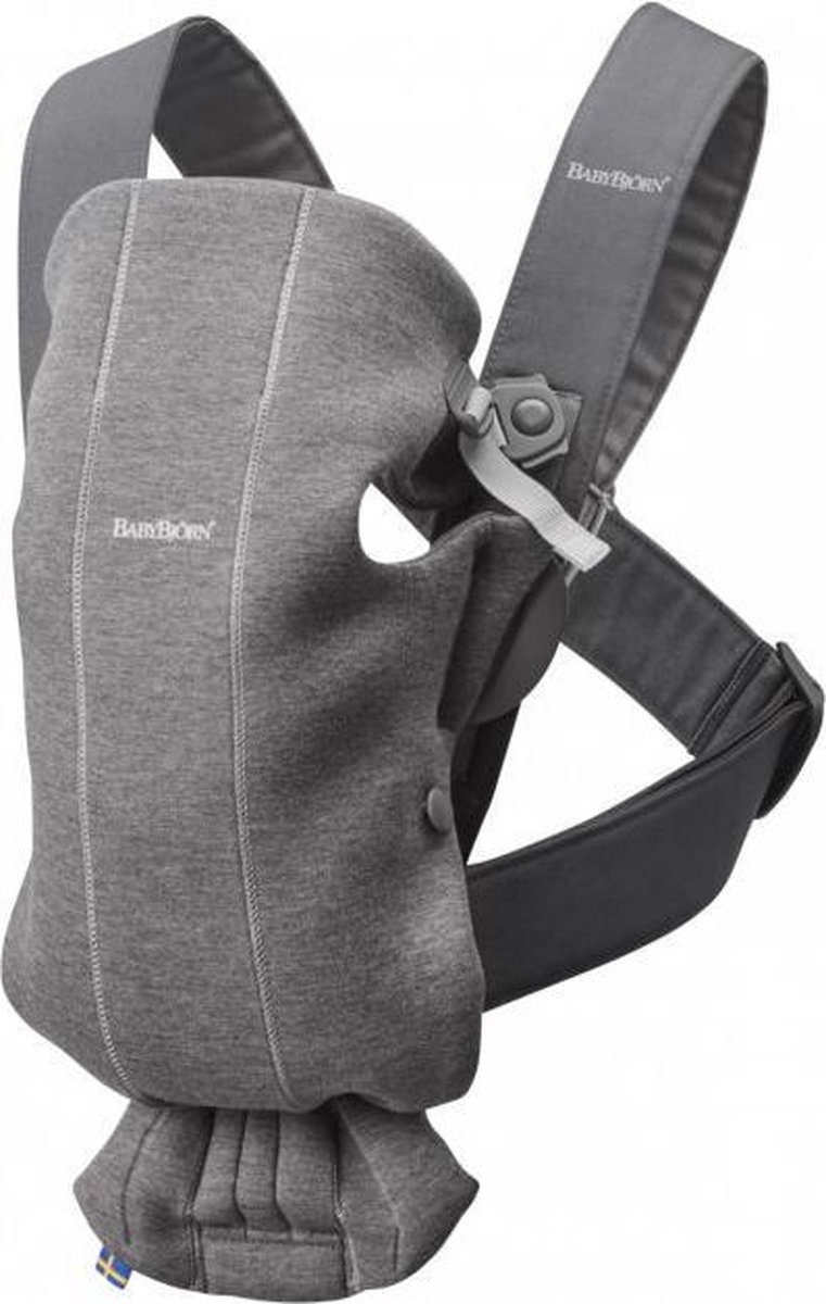 BabyBjorn - Mochila Portabebés BabyBjörn Mini 3D Jersey Gris Oscuro