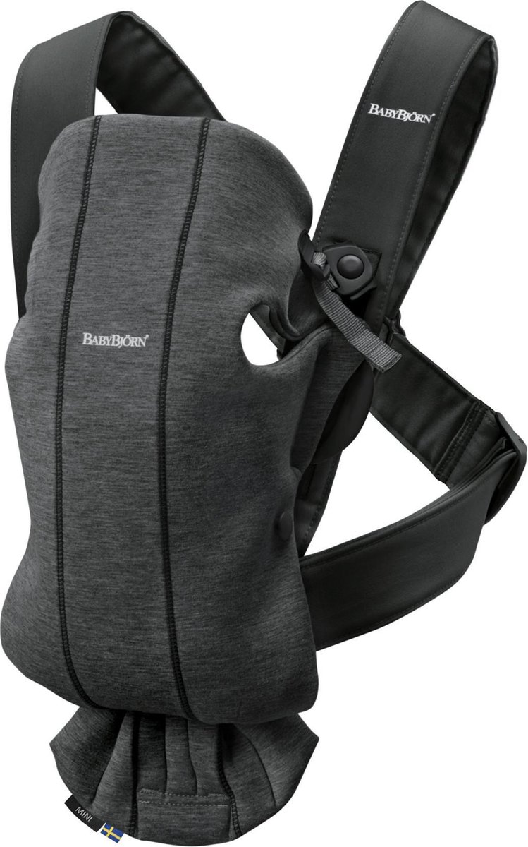 BabyBjorn - Mochila Portabebés BabyBjörn Mini 3D Jersey Gris Carbón