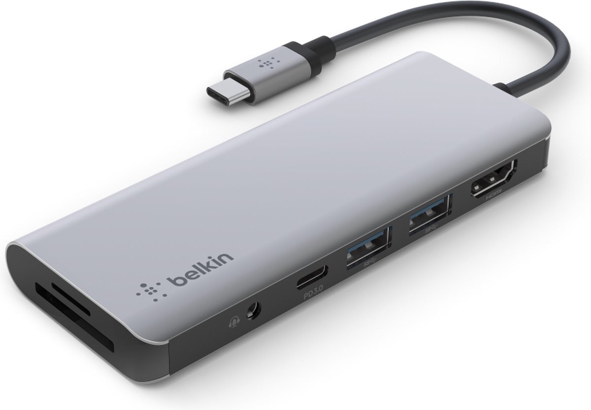 Belkin - Adaptador Hub Connect USB-C Multipuerto 7 En 1