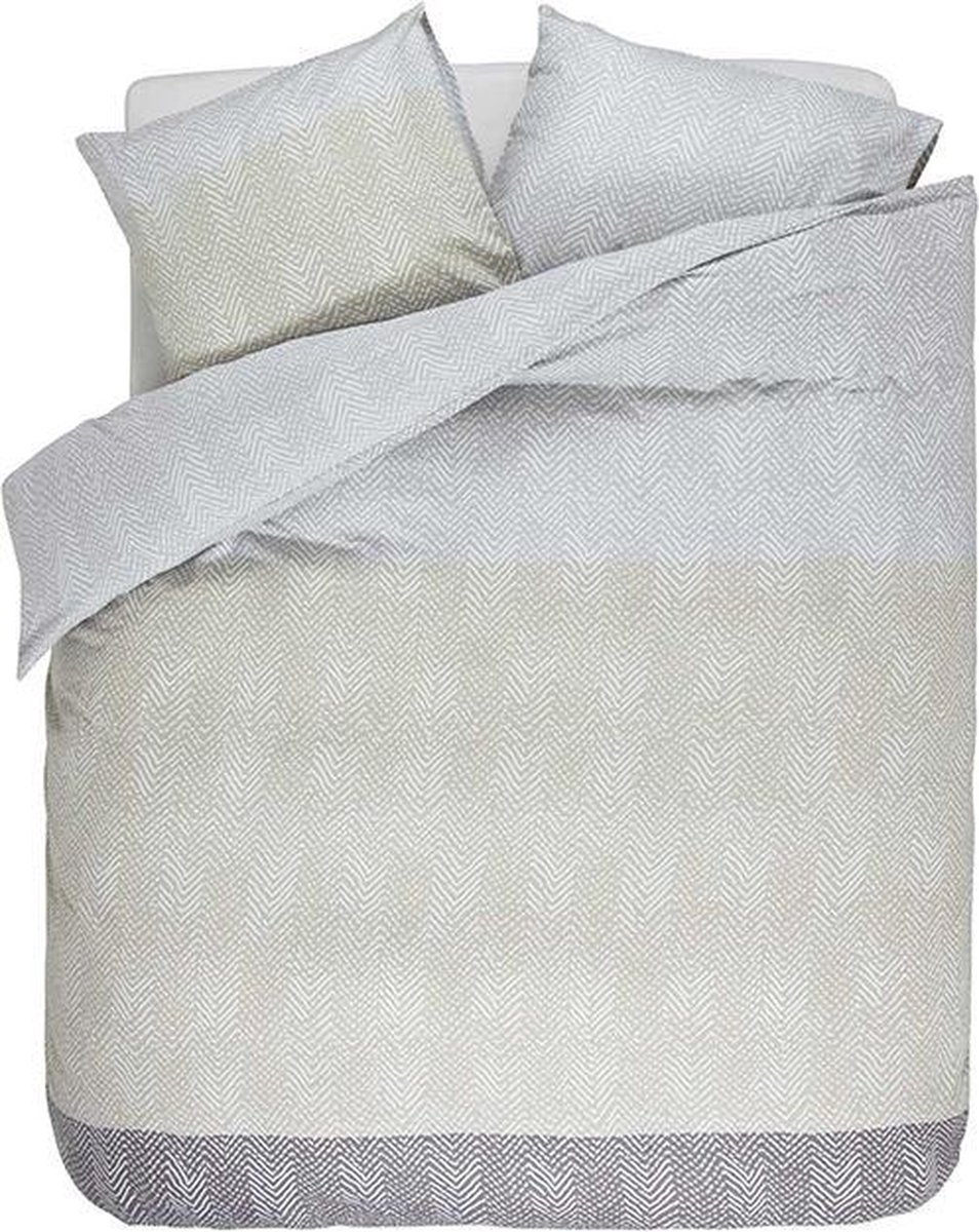 Esprit Tamo Flanel Dekbedovertrek - Lits-jumeaux (240x200/220 Cm + 2 Slopen) - Flanel - Neutral - Grijs