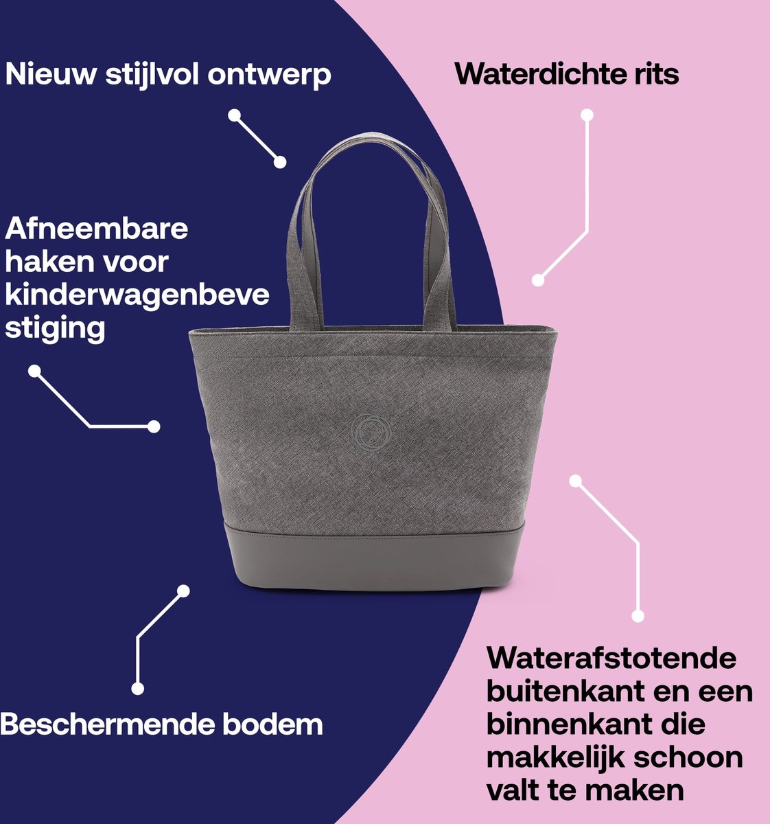 Bugaboo - Bolso Cambiador Para Coche De Paseo Gris Piedra - Grijs