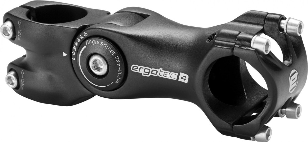 Ergotec Stuurpen Voorbouw Verstelbaar Octopus 2 28,6/125/31,8mm - Zwart