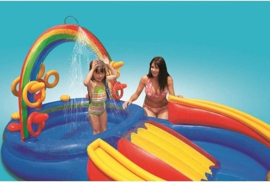 Intex Regenboog Zwembad Speelcentrum 297 - Blauw