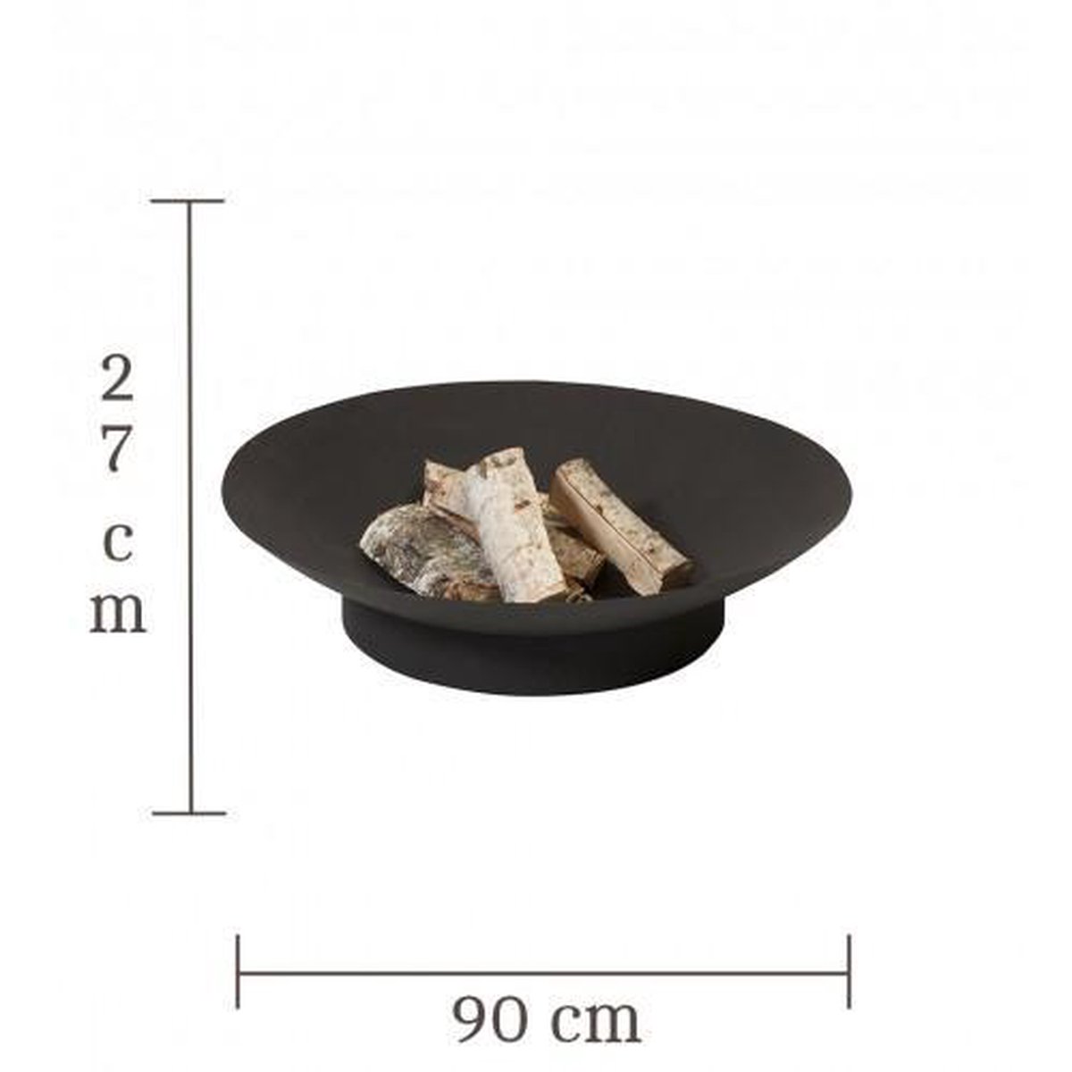 2L Home & Garden 2l Home En Garden Vuurschaal Rond ø90x27 Cm - Zwart