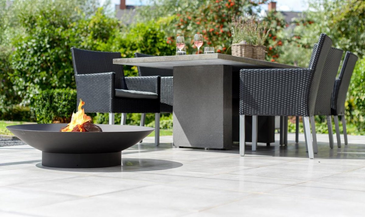 2L Home & Garden 2l Home En Garden Vuurschaal Rond ø90x27 Cm - Zwart