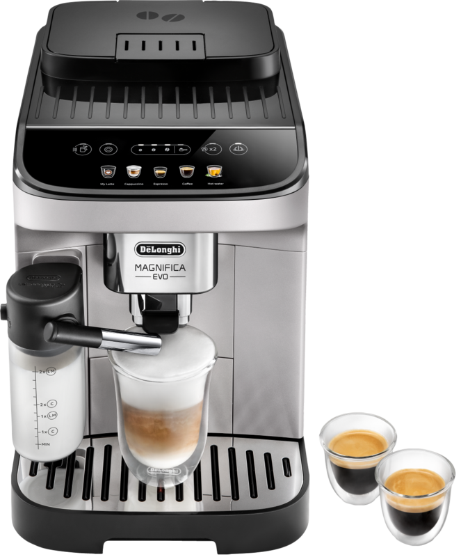 DeLonghi De'Longhi - Cafetera Superautomática Magnífica EVO Coffee Con 5 Recetas Gris