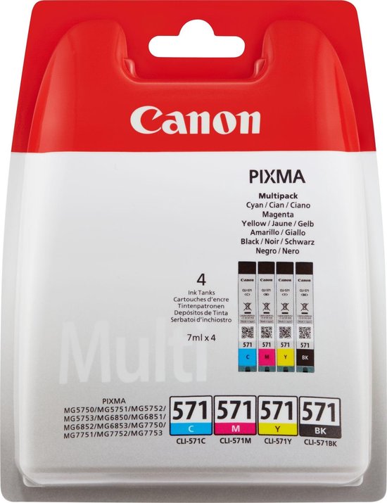 Canon CLI-571 Cartridges Combo Pack - Zwart
