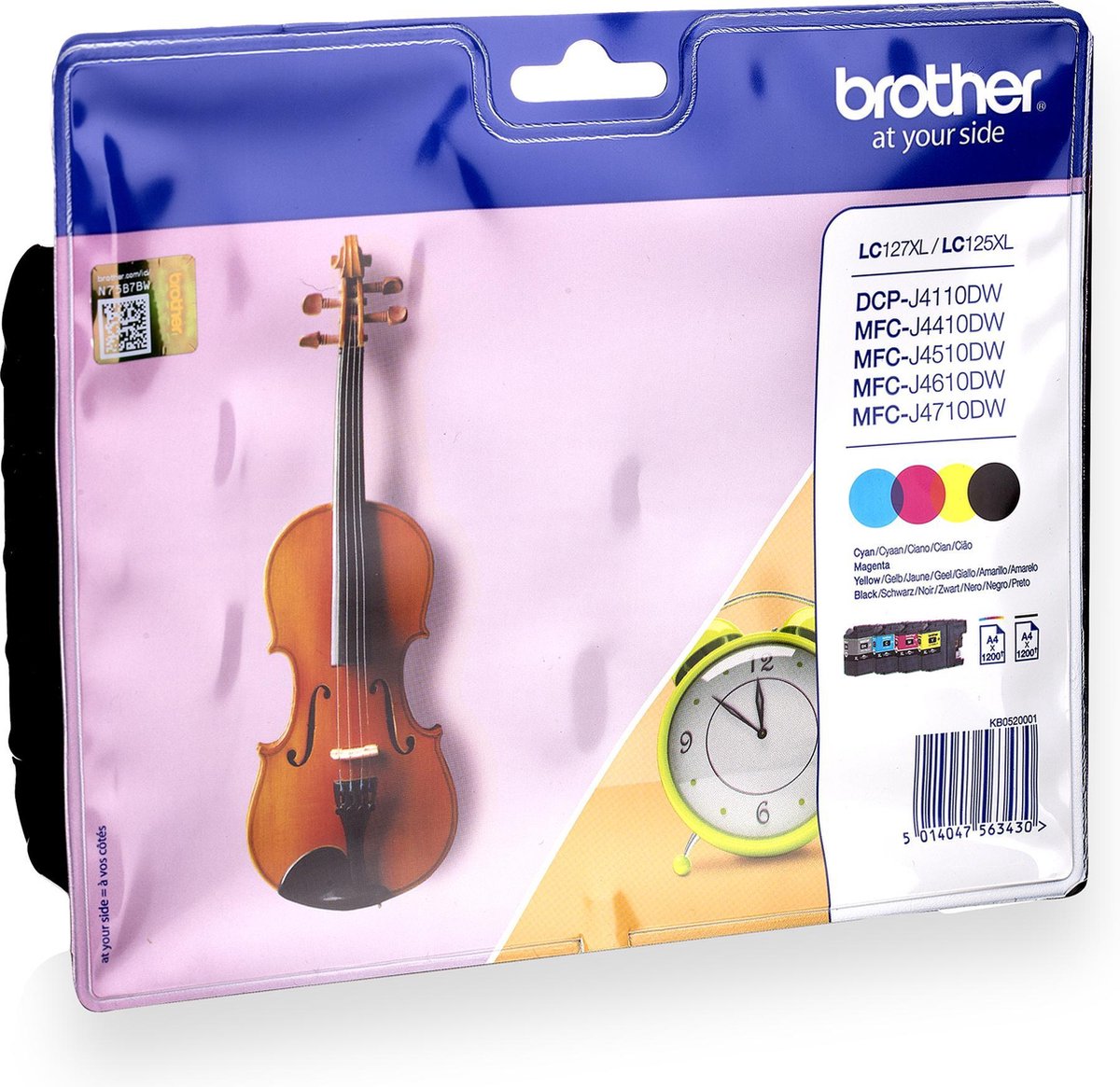 Brother LC-125XL-127XL - Inktcartridge / Cyaan / Magenta / / Hoge Capaciteit - Geel