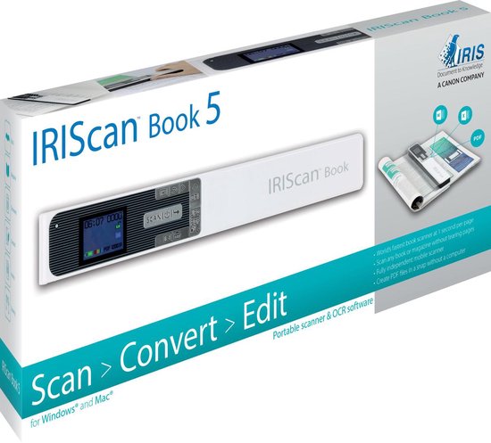 Canon I.R.I.S. IRIScan Book 5 1200 x 1200 DPI Handmatige scanner A4 - Wit