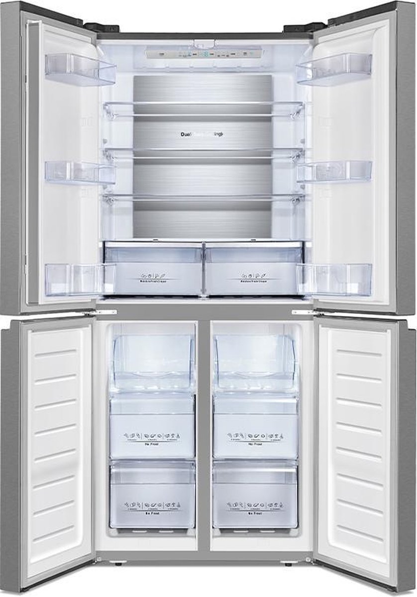 Hisense - Frigorífico Americano 4 Puertas, No Frost - RQ563N4SI2 Inox - Silver