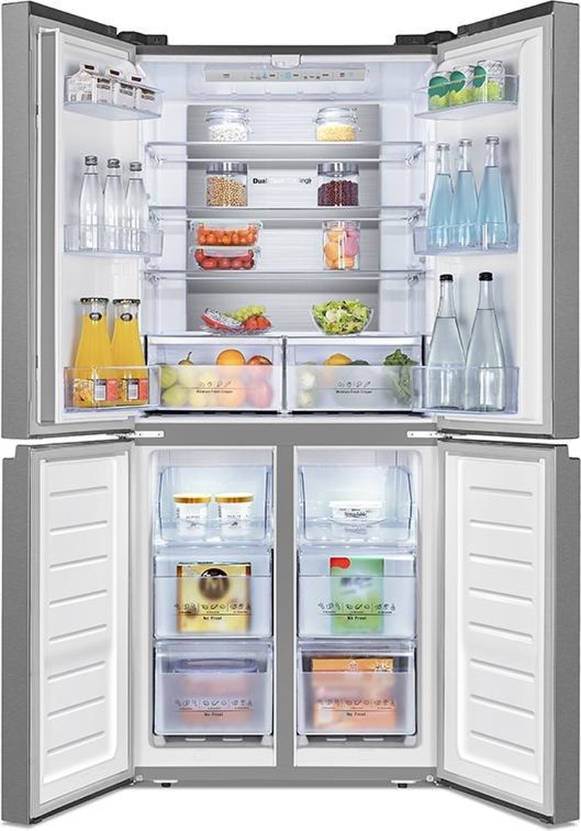 Hisense - Frigorífico Americano 4 Puertas, No Frost - RQ563N4SI2 Inox - Silver