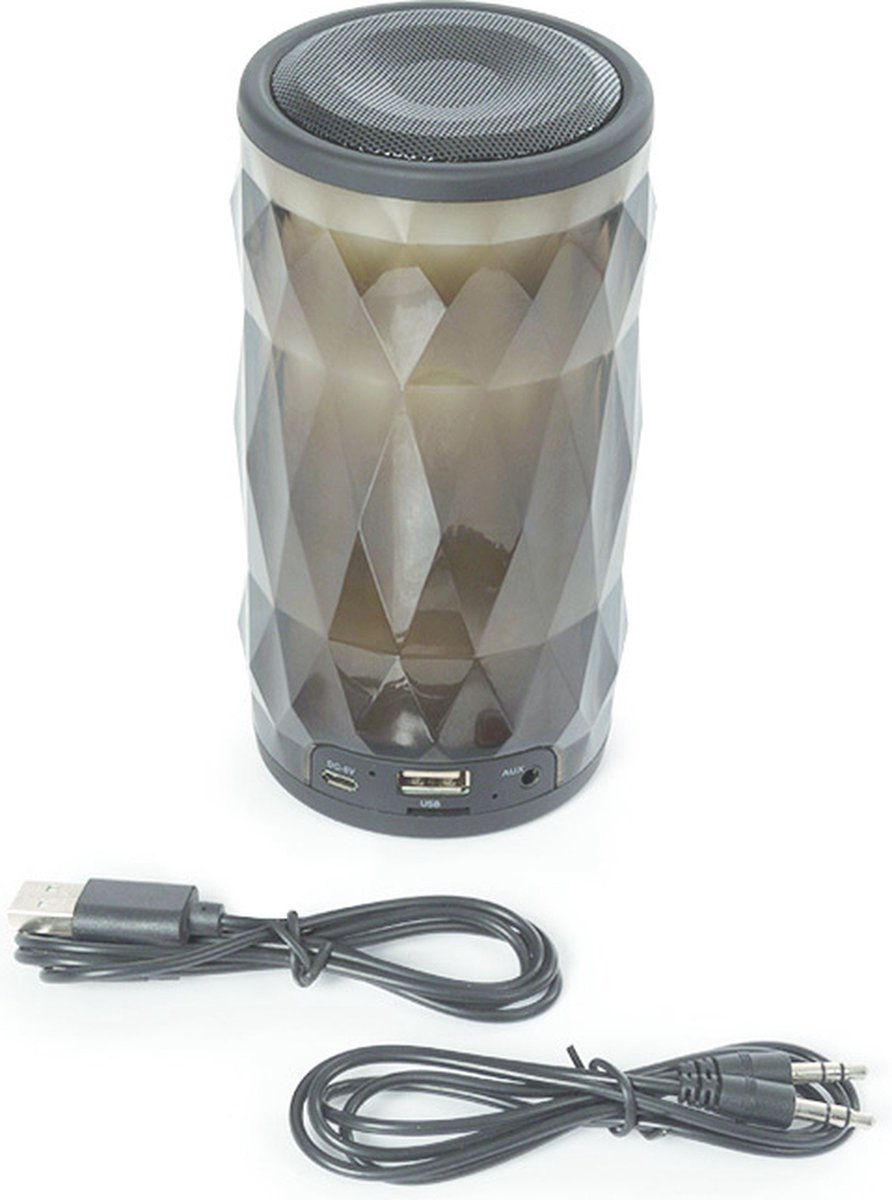 HQ power Stereo Speaker Met Ledeffect - 5 W - Bruin