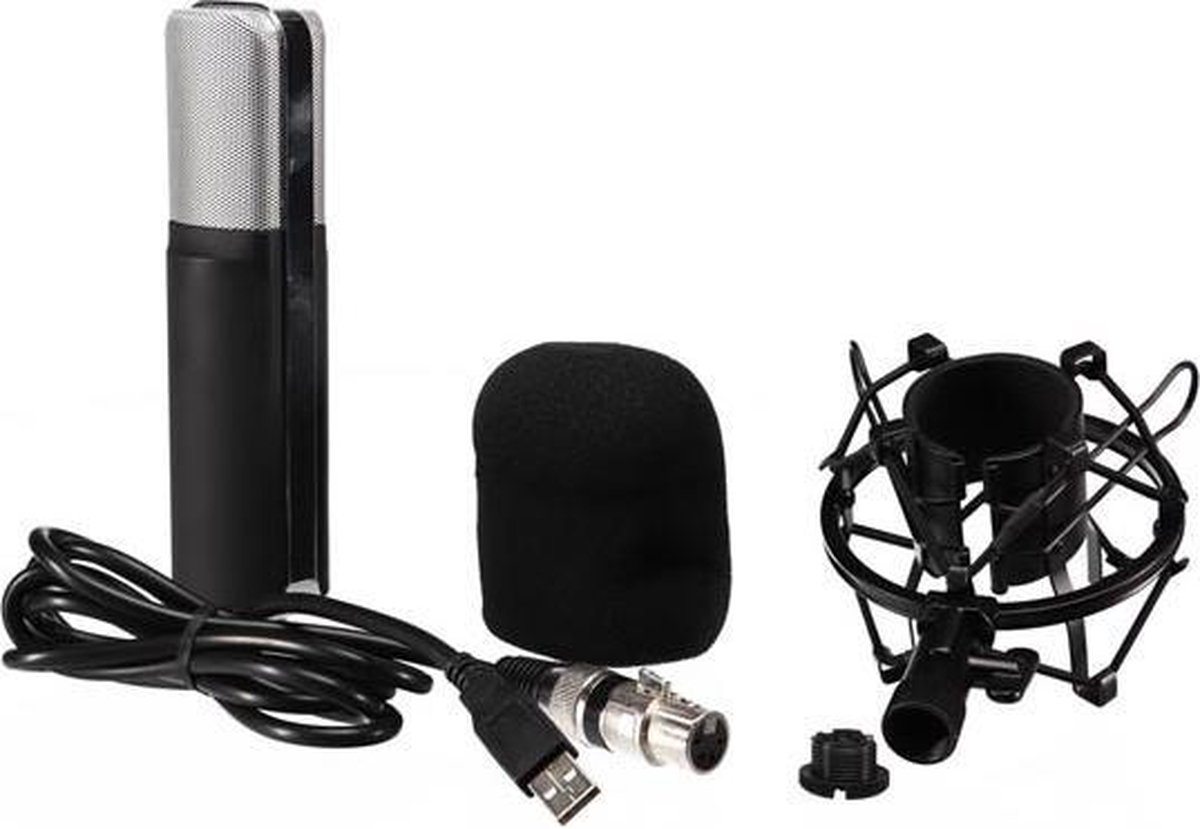 HQ power Set Met Condensator Microfoon - Zwart