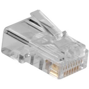 Intronics Modulaire RJ connector voor massieve ronde kabel in zakje 25 stuks - [TD108M]