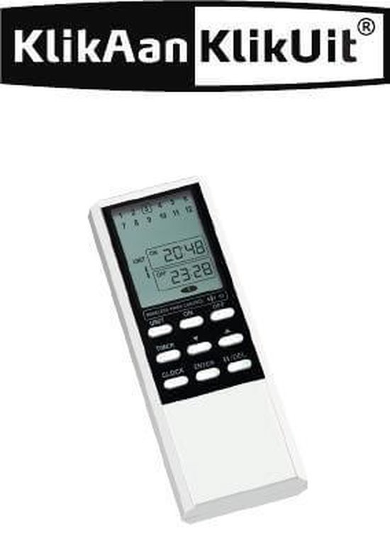 Klik aan Klik uit KlikaanKlikuit ATMT-502 Afstandsbediening met timerfunctie - Wit