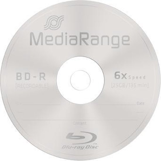 MediaRange Blu-ray 25GB 10st. 6x Spindle Recordable