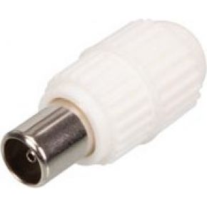 Tv-plug Mannelijk 9.5mm/2.3mm - Plastiek (10 st.) - Blanco