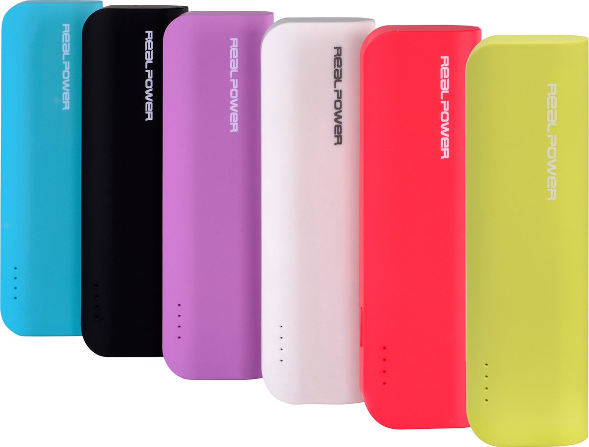 Realpower PB-2600 powerbank Lithium-Ion (Li-Ion) 2600 mAh - Roze