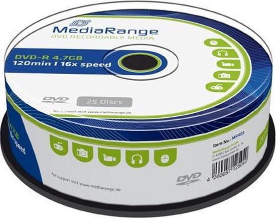 MediaRange MR403 (her)schrijfbare DVD's
