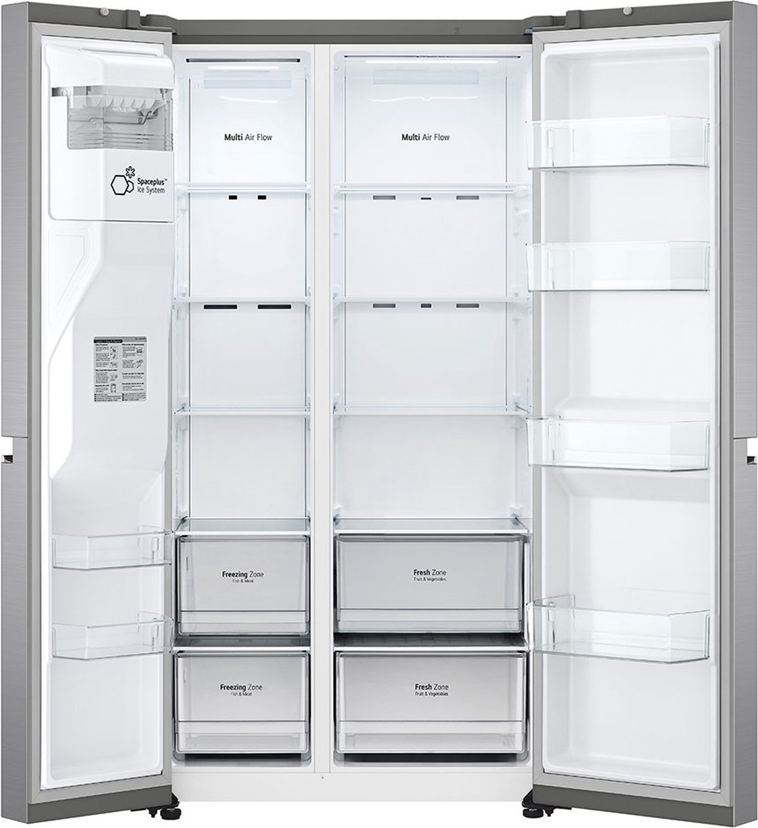 LG - Frigorífico Americano No Frost, Dispensador - GSLV70PZTD Inox - Silver