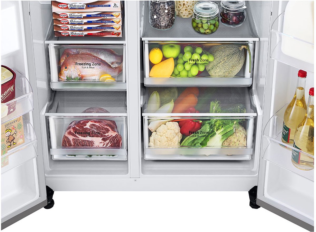 LG - Frigorífico Americano No Frost, Dispensador - GSLV70PZTD Inox - Silver