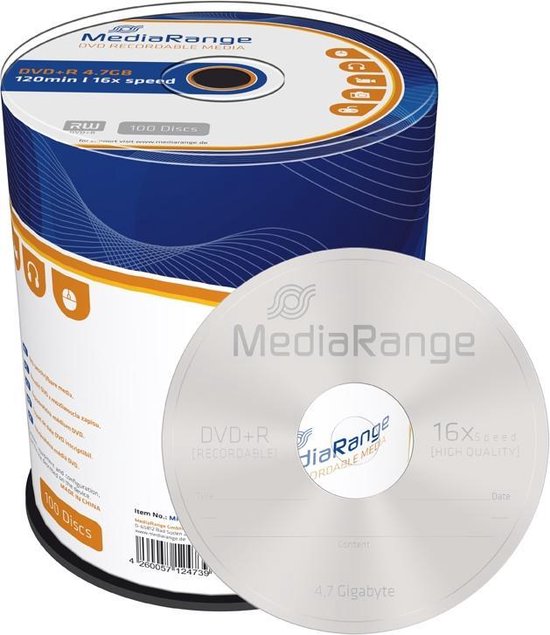 MediaRange MR443 (her)schrijfbare DVD's
