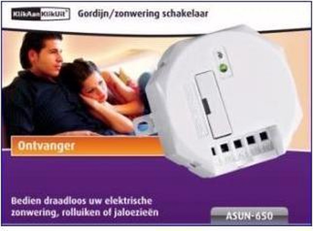 Klik aan Klik uit KlikAanKlikUit ASUN-650 afstandsbediening - Zwart