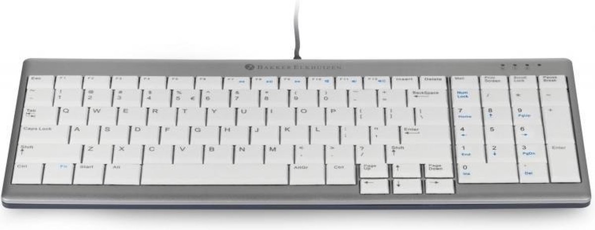 UltraBoard 960 Standard Compact toetsenbord USB AZERTY Belgisch Grijs, - Wit