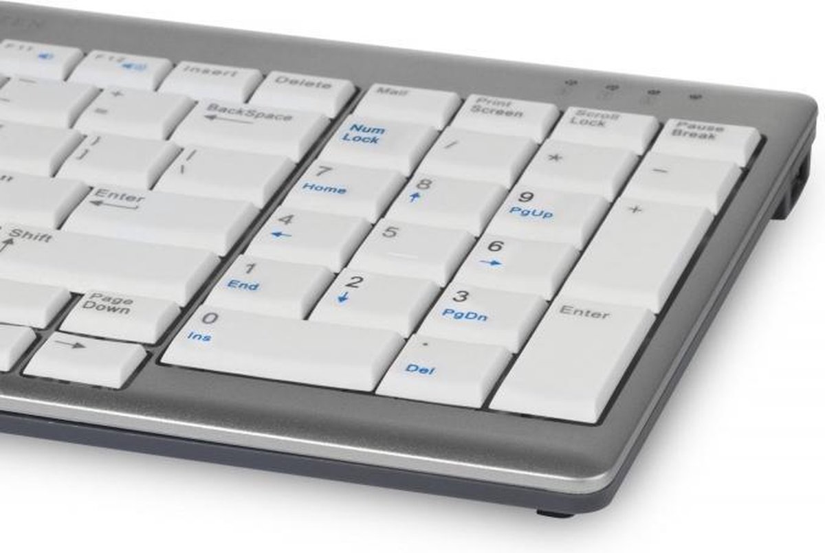 UltraBoard 960 Standard Compact toetsenbord USB AZERTY Belgisch Grijs, - Wit