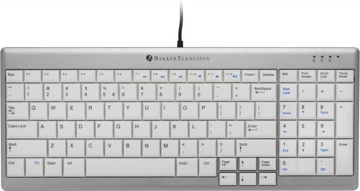 UltraBoard 960 Standard Compact toetsenbord USB AZERTY Belgisch Grijs, - Wit