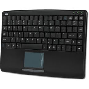 Adesso Slim Touch Mini Keyboard with built in Touchpad (Black)