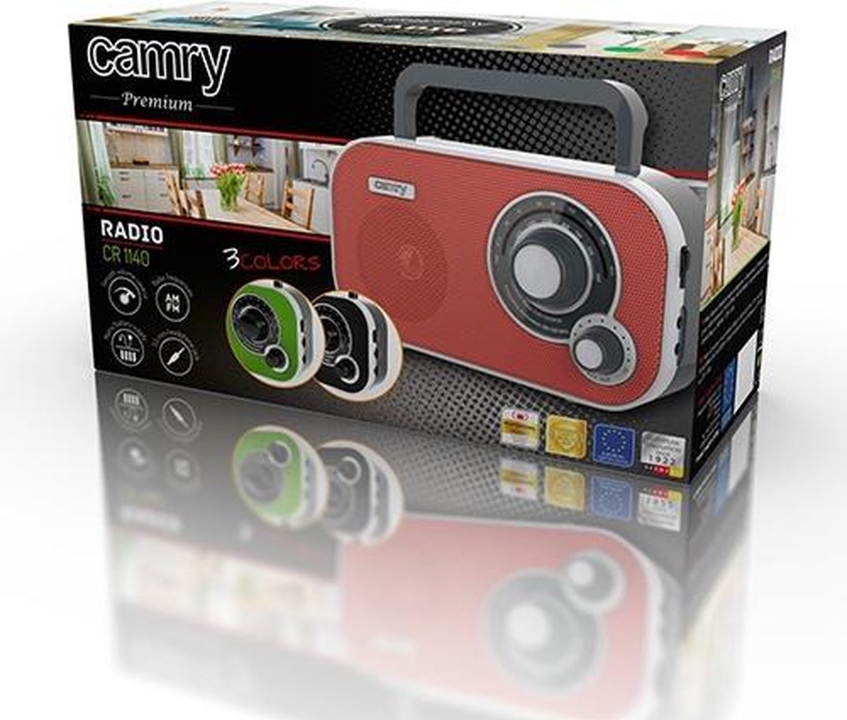 Adler CR 1140g radio Draagbaar Zwart, Grijs, - Wit