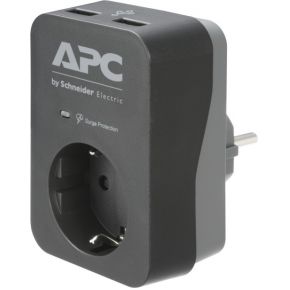 APC PME1WU2B-GR netstekker adapter Zwart, - Grijs