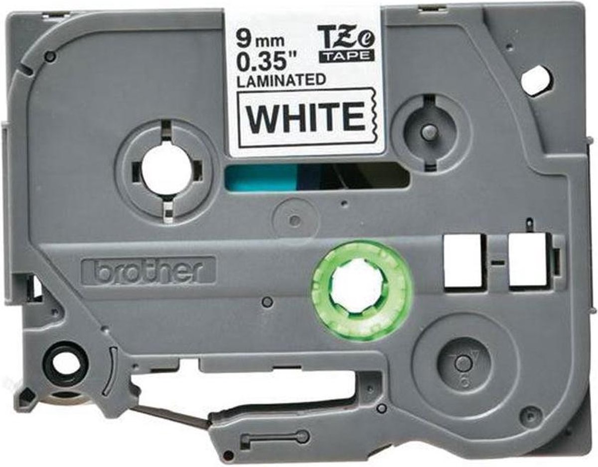 Brother TZ-221 9mm - black on white - laminated8m - Zwart